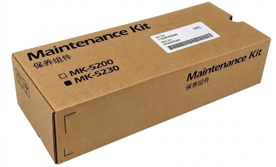 Kit de mantenimiento / Kyocera MK-5230 | 2608 – Kyocera MK-5230 1703T20UN0 es un kit de mantenimiento para alimentador de equipos Kyocera. Tecnología de impresión: Láser, Rendimiento estimado: 200.000 páginas, Kit de mantenimiento original 
