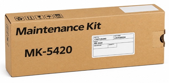 Kit de mantenimiento / Kyocera MK-5420 | 2608 – Kyocera MK-5420 1702YJ0UN0 es un kit de mantenimiento original para el cassette principal de equipos Kyocera, Función: Mantenimiento del sistema de alimentación de papel, Componentes: Unidad de rodillos