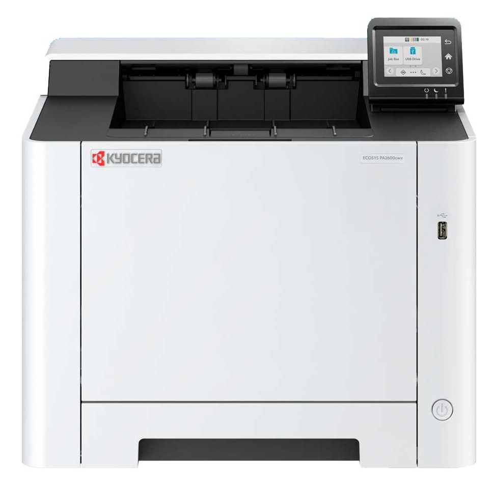 Impresora Láser Color / Kyocera PA2600cwx | 2608 – Kyocera ECOSYS PA2600cwx es una impresora láser color A4 diseñada para entornos empresariales, Impresión dúplex estándar, Puerto USB 2.0 y Conectividad de red Ethernet & Wi-Fi. Velocidad: 27 ppm