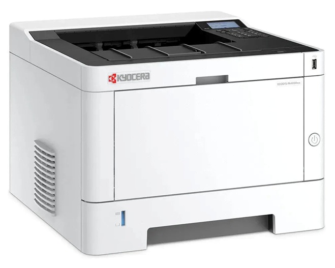 Impresora Láser B&N / Kyocera PA4000wx | 2608 – Kyocera ECOSYS PA4000wx Impresora láser monocromática A4 diseñada para entornos empresariales, Impresión a doble cara estándar y Conectividad de red Wi-Fi. Velocidad 42 ppm, Resolución 600 x 600 dpi