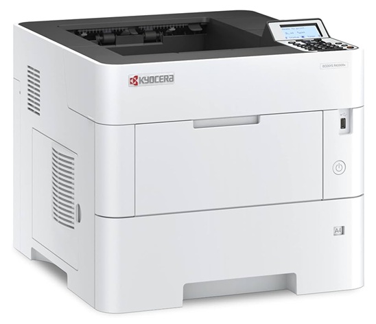 Impresora Láser B&N / Kyocera PA5500x | 2608 – Kyocera ECOSYS PA5500x es una impresora láser monocromática A4 para grupos de trabajo, Impresión dúplex automática, Velocidad: 57 ppm, Resolución: 600 x 600 dpi (Fine1200 dpi) y Fast1200 (1800 x 600 dpi)