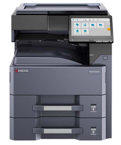 Multifuncional Láser B&N A3 / Kyocera TASKalfa MZ3200i | 2608 – Kyocera TASKalfa MZ3200i es un multifuncional láser monocromático A3 con funciones de impresión, copia, escaneo y fax opcional. Velocidad: 32 ppm, Resolución: 1200 x 1200 dpi