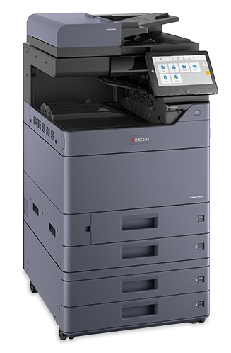 Multifuncional Láser B&N A3 / Kyocera TASKalfa MZ5001i | 2608 – Kyocera TASKalfa MZ5001i es un multifuncional láser monocromático A3 con funciones de impresión, copia, escaneo y fax opcional. Velocidad: 50 ppm, Resolución: Hasta 1200 x 1200 dpi