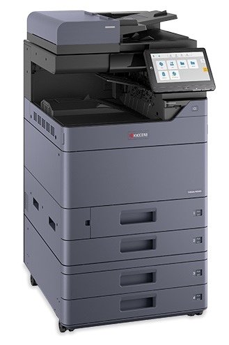 Multifuncional Láser B&N A3 / Kyocera TASKalfa MZ6001i | 2608 – Kyocera TASKalfa MZ6001i es un multifuncional láser monocromático A3 con funciones de impresión, copia, escaneo y fax opcional. Velocidad: 60 ppm, Resolución: Hasta 1200 x 1200 dpi