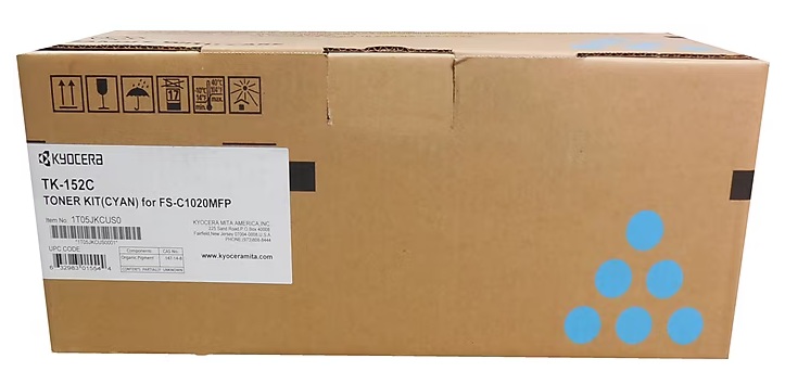Toner Kyocera TK-152C / Cian 6.000 Páginas | 2608 – Kyocera TK-152C es un cartucho de tóner original para equipos de impresión Kyocera. Tecnología de impresión: Láser, Color: Cian, Rendimiento estimado: 6.000 páginas, Cobertura de referencia: 5%
