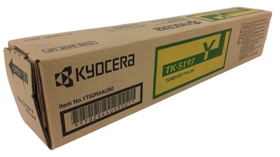 Toner Kyocera TK-5197Y / Amarillo 7.000 Páginas | 2608 – Kyocera TK-5197Y 1T02R4AUS0 es un contenedor de tóner para Kyocera TASKalfa 308ci. Color de impresión: Amarillo, Rendimiento estimado: 7.000 páginas, Cobertura de referencia: 5%
