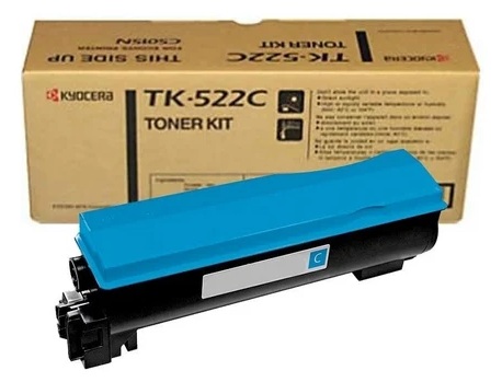 Toner Kyocera TK-522C / Cian 4.000 Páginas | 2608 – Kyocera TK-522C 1T02HJCUS0 es un cartucho de tóner original para equipos de impresión Kyocera. Tecnología de impresión: Láser, Color: Cian, Rendimiento estimado: 4.000 páginas, Cobertura: 5%