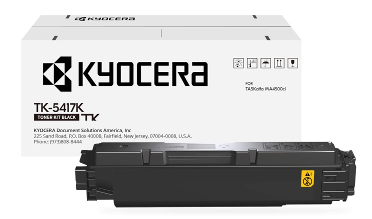 Toner Kyocera TK-5417K / Negro 20.000 Páginas | 2608 – Kyocera TK-5417K 1T02Z70US0 es un cartucho de tóner original para equipos de impresión Kyocera. Tecnología de impresión: Láser, Color: Negro, Rendimiento estimado: 20.000 páginas, Cobertura 5%