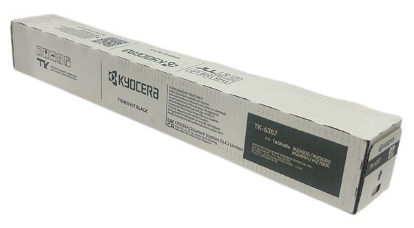 Toner Kyocera TK-6357 / Negro 40.000 Páginas | 2608 – Kyocera TK-6357 T0C2N0US0 es un cartucho de tóner original para equipos de impresión Kyocera, Tecnología de impresión: Láser. Color: Negro, Rendimiento estimado: 40.000 páginas, Cobertura 5%