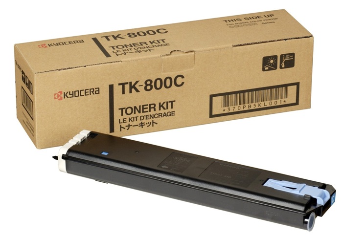 Toner Kyocera TK-800C / Cian 10.000 Páginas | 2608 – Kyocera TK-800C es un cartucho de tóner original para equipos de impresión Kyocera. Tecnología de impresión: Láser, Color: Cian, Rendimiento estimado: 10.000 páginas, Cobertura de referencia: 5%