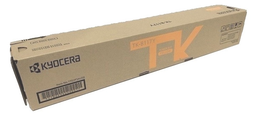Toner Kyocera TK-8117Y / Amarillo 6.000 Páginas | 2608 – Kyocera TK-8117Y es un cartucho de tóner original para equipos de impresión Kyocera. Tecnología de impresión: Láser, Color: Amarillo, Rendimiento estimado: 6.000 páginas, Cobertura: 5%