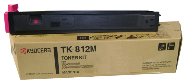 Toner Kyocera TK-812M / Magenta 20.000 Páginas | 2608 – Kyocera TK-812M es un cartucho de tóner original para equipos de impresión Kyocera. Tecnología de impresión: Láser, Color: Magenta, Rendimiento estimado: 20.000 páginas, Cobertura de referencia: 5%