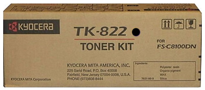 Toner Kyocera TK-822K / Negro 15.000 Páginas | 2608 – Kyocera TK-822K es un cartucho de tóner original para equipos de impresión Kyocera. Tecnología de impresión: Láser, Color: Negro, Rendimiento estimado: 15.000 páginas, Cobertura de referencia: 5%