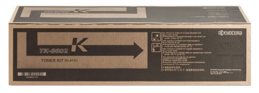 Toner Kyocera TK-8602K / Negro 30.000 Páginas | 2608 – Kyocera TK-8602K es un cartucho de tóner original para equipos de impresión Kyocera. Tecnología de impresión: Láser, Color: Negro, Rendimiento estimado 30.000 páginas, Cobertura de referencia: 5%