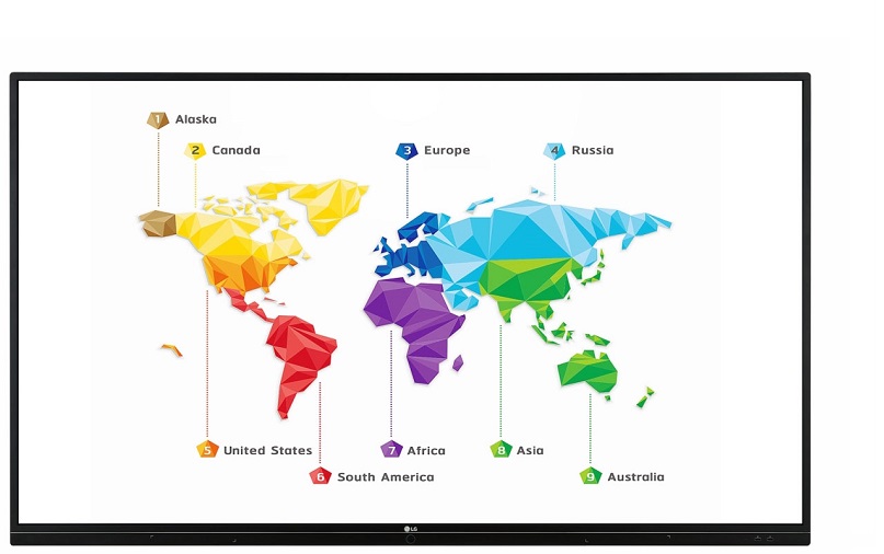 Pantalla Interactiva 65'' UHD 16x7 / LG 65TR3BF-B | 2505 - Tablero Interactivo LG CreateBoard 65TR3BF-B de 65'' Ultra-HD 4K Multi-Táctil, Funcionamiento: 16/7, Interfaces: HDMI, RS232C, USB-A, & RJ45 Ethernet, Panel IPS, Resolución: 3840 x 2160, Brillo