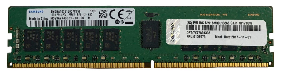 Memoria para Servidor - 16GB / Lenovo 4X77A93556 | 2606 – Lenovo ThinkSystem 16GB TruDDR5 5600MHz (1Rx8) ECC UDIMM-A 4X77A93556 es un módulo de memoria RAM diseñado para optimizar el rendimiento, estabilidad del sistema y ancho de banda en servidores