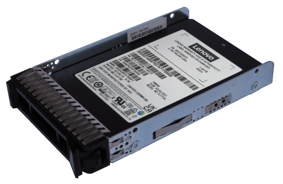 SSD para Servidor – 480GB / Lenovo 4XB7A90873 | 2606 –  Lenovo ThinkSystem 4XB7A90873 es una unidad SSD diseñada para almacenamiento de datos empresariales y lectura intensiva en servidores. Ofrece una capacidad de 480GB, Tipo de memoria V-NAND TLC