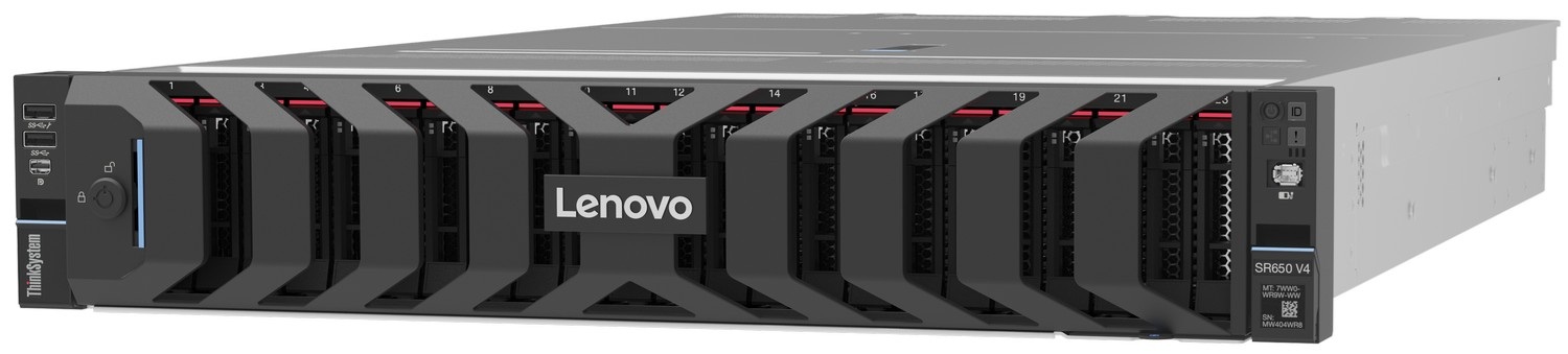 Servidor Xeon 6515P 16-Core / ThinkSystem SR650 V4 | 2606 – Lenovo ThinkSystem SR650 V4 7DGD1004LA es un servidor diseñado para computación empresarial avanzada y almacenamiento escalable. Cuenta con procesador Intel Xeon 6515P, Memoria RAM de 32GB