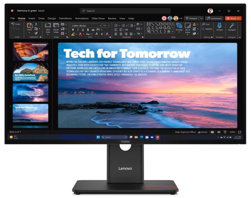 Monitor ajustable 27'' QHD / ThinkVision T27QD-40 | 2606 – Lenovo ThinkVision T27QD-40 64AAGAR2LA es un monitor diseñado para visualización de alta resolución y soluciones de acoplamiento. Cuenta con pantalla IPS de 27'', Resolución QHD 2560 x 14400