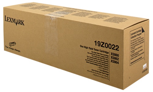 Toner Lexmark 19Z0022 / Negro 35.000 Páginas | 2608 - Lexmark 19Z0022 es un cartucho de Tóner Original Negro de alto rendimiento del Programa de Retorno Lexmark, Tecnología de impresión: Láser, Rendimiento: Hasta 35.000 páginas estándar según ISO/IEC