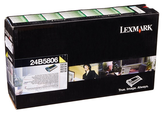 Toner Lexmark 24B5806 / Amarillo 10.000 Páginas | 2608 – Lexmark 24B5806 es un cartucho de tóner Amarillo Original de alto rendimiento del programa de retorno para impresoras Lexmark CS73x Series y XS73x Series, Tecnología de impresión: Láser