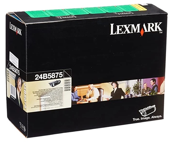 Toner Lexmark 24B5875 / Negro 30.000 Páginas | 2608 – Lexmark 24B5875 es un cartucho de tóner negro original de alto rendimiento para equipos multifunción Lexmark XS65x, Tecnología de impresión: Láser, Rendimiento 30.000 páginas con cobertura al 5%