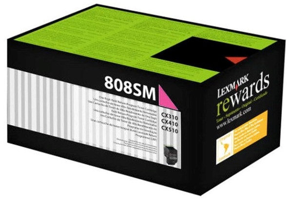 Toner Lexmark 80C8SM0 / Magenta 2.000 Páginas | 2608 – Lexmark 808SM es un cartucho de tóner magenta retornable de rendimiento, Tecnología de impresión: Láser de color, Condición del Producto: Nuevo / Original, Rendimiento: Hasta 2.000 páginas