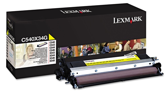 Revelador Lexmark C540X34G / Amarillo 30.000 Páginas | 2608 – Lexmark C540X34G Unidad de revelado amarillo para equipos Lexmark, Tecnología de impresión: Láser color, Rendimiento: Hasta 30.000 páginas al 5% de cobertura, Condición Nuevo / Original