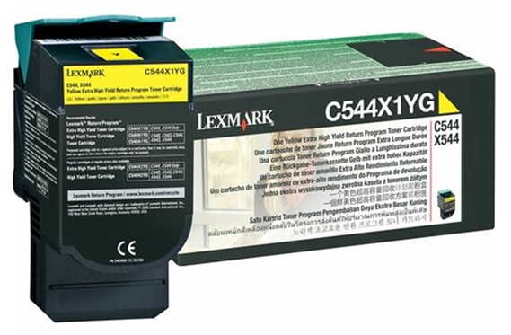 Toner Lexmark C544X1YG / Amarillo 4.000 Páginas | 2608 – Lexmark C544X1YG es un cartucho de tóner amarillo retornable de extra alto rendimiento, Tecnología de impresión: Láser de color, Condición: Nuevo / Original, Rendimiento: Hasta 4.000 páginas