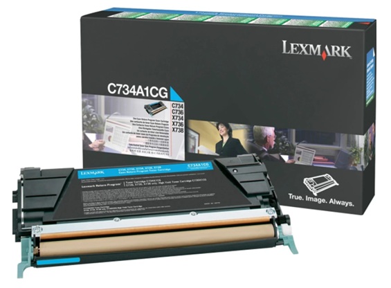 Toner Lexmark C734A1CG / Cian 6.000 Páginas | 2608 – Lexmark C734A1CG es un cartucho de tóner cian retornable de rendimiento estándar, Tecnología de impresión: Láser de color, Condición del Producto: Nuevo / Original, Rendimiento: Hasta 6.000 páginas