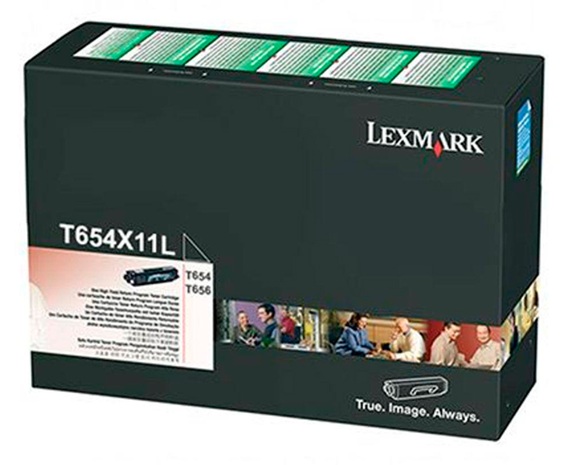 Toner Lexmark T654X11L / Negro 36.000 Páginas | 2608 – Lexmark T654X11L es un cartucho de tóner negro retornable de extra alto rendimiento, Tecnología de impresión: Láser monocromático, Condición: Nuevo / Original, Rendimiento: Hasta 36.000 páginas