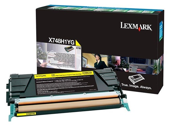 Toner Lexmark X748H1YG / Amarillo 10.000 Páginas | 2608 – Lexmark X748H1YG es un cartucho de tóner amarillo retornable de alto rendimiento para la serie X748, Tecnología de impresión: Láser de color, Condición del Producto: Nuevo / Original