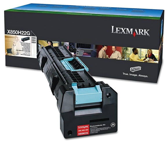 Fotoconductor Lexmark X850H22G / Negro 70.000 Páginas | 2608 – Lexmark X850H22G Fotoconductor negro para equipos multifunción Lexmark de la serie X85x, Rendimiento estimado: 70.000 Páginas, Tecnología de impresión: Láser, Condición: Nuevo / Original