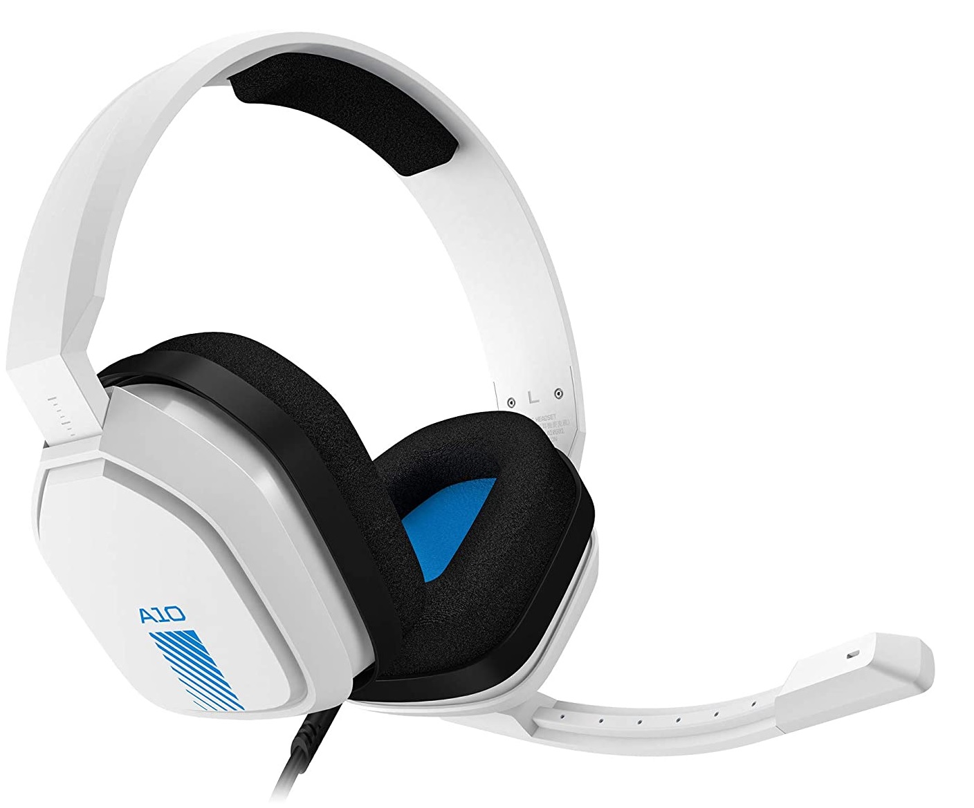 Diadema Logitech Astro A10 Blanco / 3.5 mm | 2109 – 939-001845 / Auricular para Juegos, Cardioide unidireccional de 6 mm, Conector de 3.5 mm de 5 polos, Auricular doble, Estéreo, Frecuencia: 20 - 20.000 Hz, PlayStation, Xbox, PC, Mac, Peso: 346 g