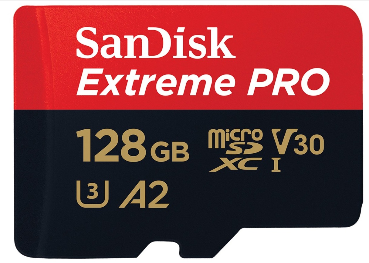 Memoria microSD 128GB / SanDisk SDSQXCD-128G-GN6MA | 2604 - SanDisk Extreme PRO SDSQXCD-128G-GN6MA es una tarjeta de memoria microSDXC de alto rendimiento diseñada para capturar video 4K UHD y ráfagas de fotos de alta resolución en drones