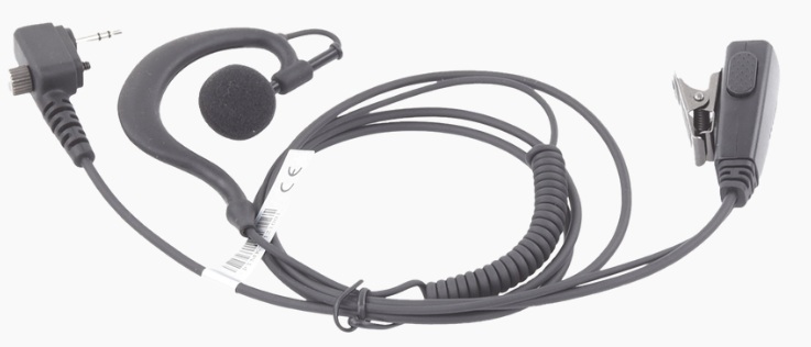 Micrófono para Radio Hytera TC-1688 / TX110NH04 | 2601 - TXPRO TX110NH04 Micrófono de solapa con audífono de gancho ajustable al oído, diseñado para radios HYTERA TC320 y TC1688. Su cable de poliuretano (PU) reforzado con Kevlar ofrece flexibilidad