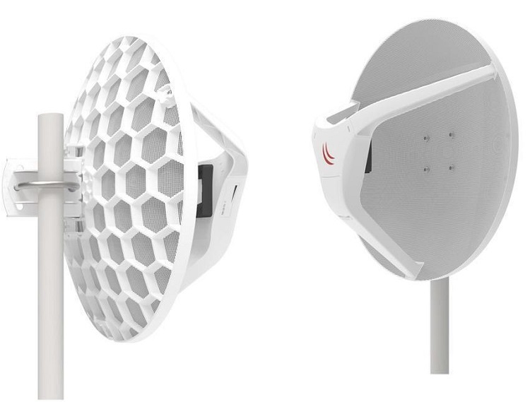 Kit de enlace inalámbrico 60Ghz / Mikrotik RBLHGG-60AD-KITR2 | 2507 - MikroTik RBLHGG-60AD-KITR2 es un kit de enlace inalámbrico punto a punto conocido como Wireless Wire Dish, Ofrece velocidades similares a la fibra óptica mediante tecnoloia de 60 Ghz