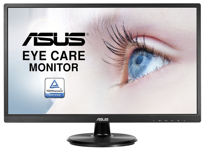 ASUS VA249HE / Monitor 23.8'' Full HD | 2605 – ASUS VA249HE es un monitor diseñado para visualización óptima y protección ocular, equipado con un panel VA de 23.8 pulgadas, resolución Full HD de 1920 x 1080 píxeles, tasa de refresco máxima de 76 Hz