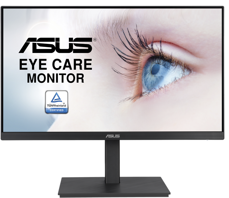 Monitor Ergonómico de 27’’ FHD / Asus Eye Care VA27EQSB | 2411 - Monitor ergonómico de 27’’, Panel: IPS, Resolución: FHD (1920 x 1080), Brillo: 300 cd/m², Aspecto: 16:9, Contraste: 1000:1, Frecuencia: 75HZ, Conectividad: VGA, HDMI, DisplayPort, USB-A