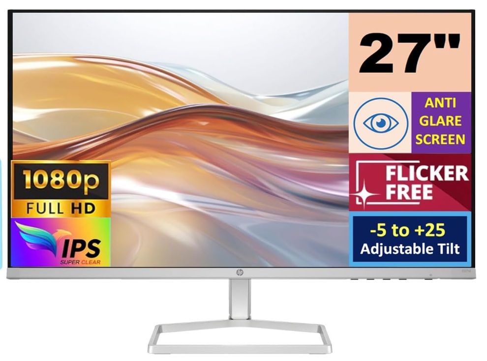 Monitor 27'' IPS Full HD / HP 527sf | 2605 – HP 527sf 94F44AA#ABA es un monitor diseñado para productividad y entretenimiento, cuenta con panel IPS de 27 pulgadas FHD, tasa de refresco de 100 Hz, tiempo de respuesta 5 ms GtG, brillo de 300 nits