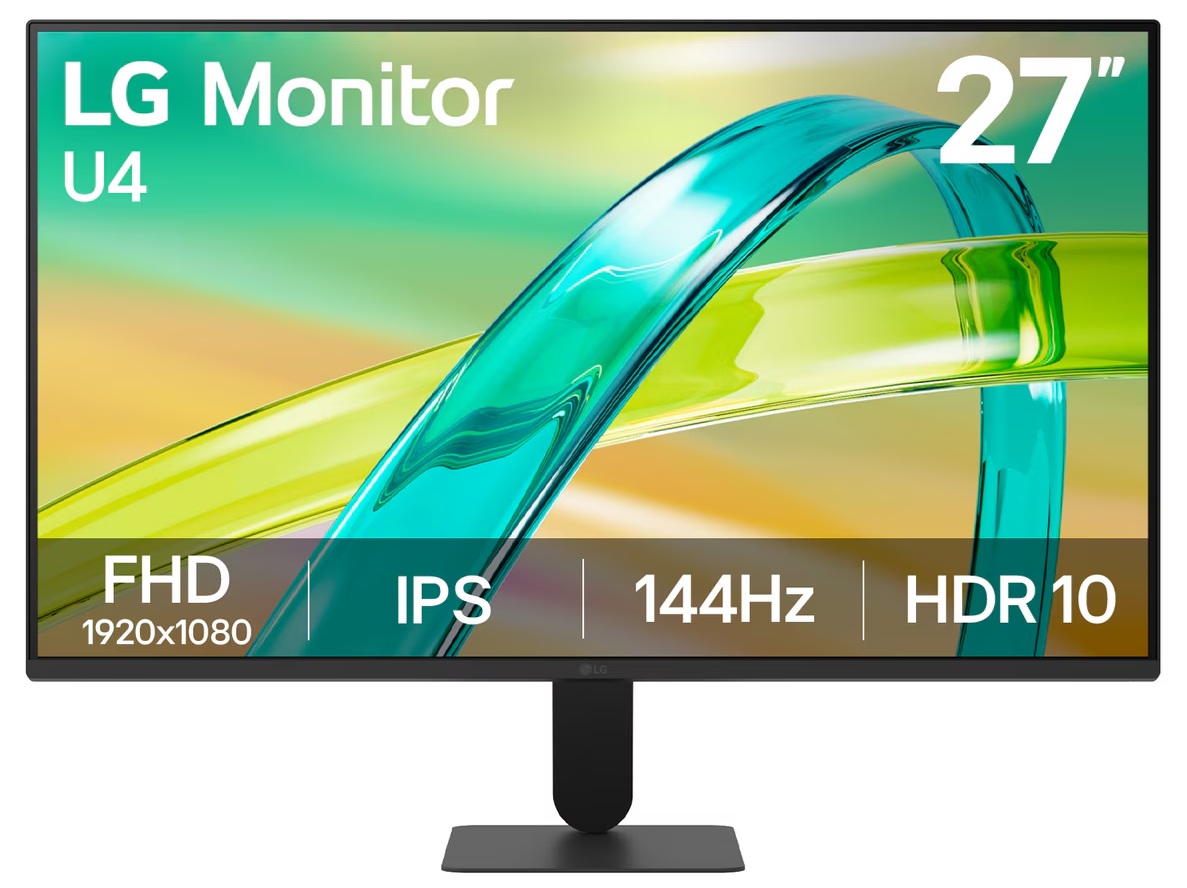 Monitor Plano – 27” FHD / LG 27U411B-B | 2607 – LG 27U411B-B.AWP es un monitor de 27” Full HD con panel IPS diseñado para productividad y entretenimiento. Ofrece una resolución de 1920 × 1080, Frecuencia de actualización: 144 Hz, Tiempo de respuesta: 1 ms