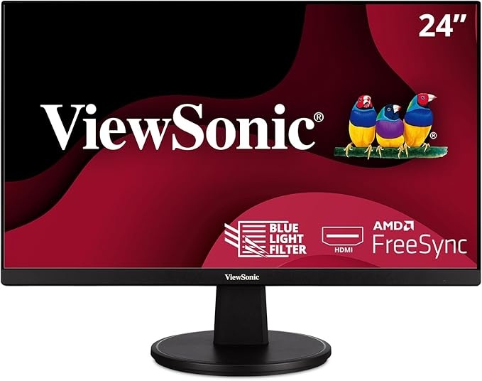Monitor 24'' FHD Ajustable / ViewSonic VA2447-MHJ | 2505 - Monitor ViewSonic VA2447-MHJ de 23.8'' Full HD con Tecnología de panel MVA con bisel sin marco borde a borde, Base ajustable y Sonido incorporado, Interfaces HDMI & VGA, Resolución 1920 x 1080