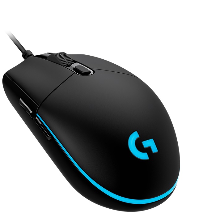 Mouse Gaming USB – Logitech G PRO / 910-005439 | 2110 – Mouse para juegos, Sensor: HERO 25k, Resolución: 100 – 25.600 dpi, Velocidad de respuesta: 1 ms, Microprocesador: 32 bits ARM, Durabilidad PTFE: 250 km, Memoria integrada: 5 perfiles, RGB Lightsync. 