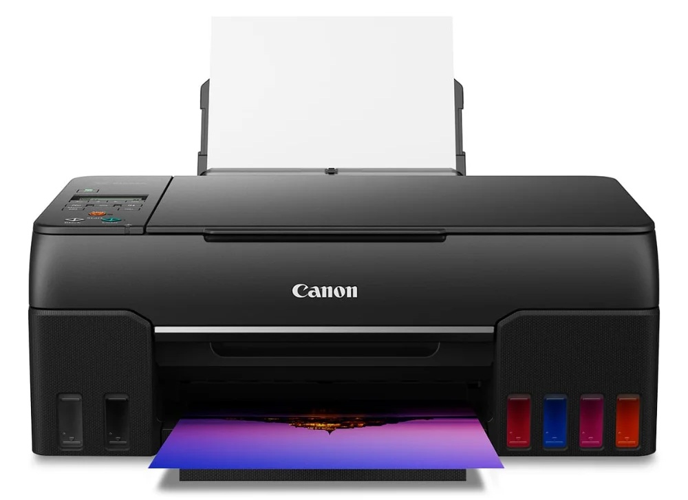 Multifuncional Fotográfica / Canon G610 | 2607 – Canon PIXMA G610 Impresora multifuncional Inyección de tinta térmica FINE diseñada para impresión fotográfica de alto volumen. Funciones: Impresión, Copia y Escáner, Tamaño de impresión: 216 × 1200 mm 