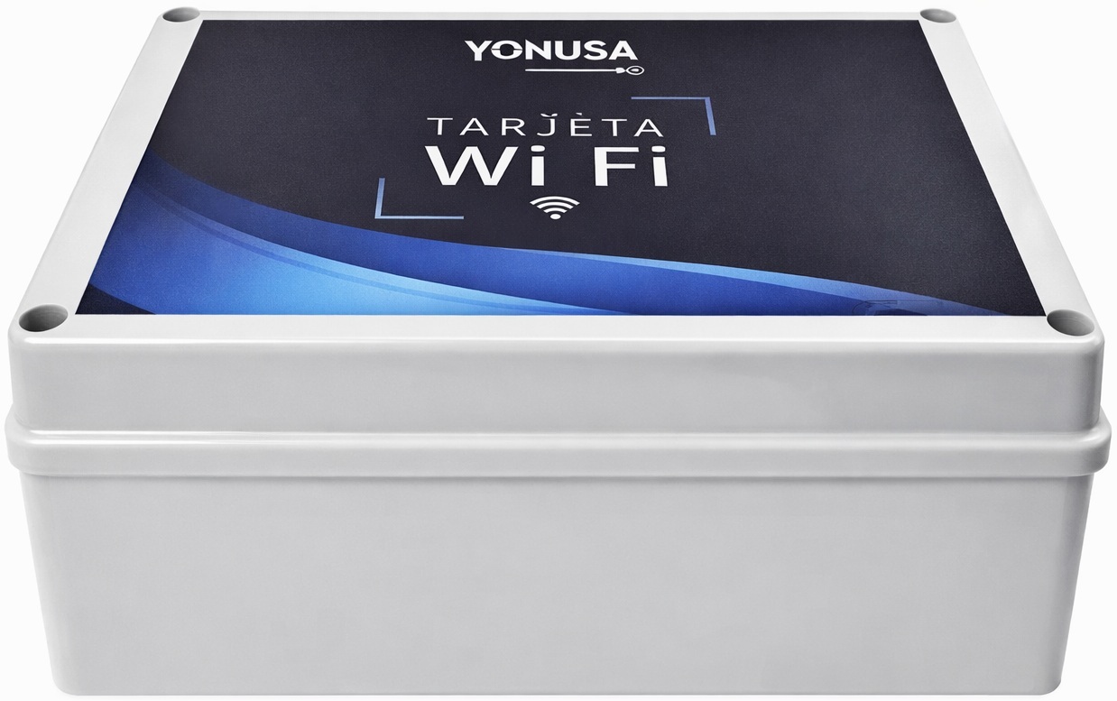 Yonusa TARJET-WIFI-LITE / Módulo de Control WiFi| 2604 – Yonusa TARJET-WIFI-LITE es un módulo diseñado para el control y monitoreo remoto de energizadores mediante aplicación móvil, cuenta con botón de pánico integrado, 1 salida de propósito general