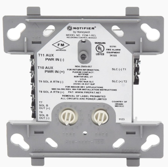 Módulo de Descarga / Notifier FCM-1-REL | 2604 - Notifier FCM-1-REL es un módulo de control direccionable diseñado específicamente para la liberación de agentes extintores en sistemas de supresión de incendios, activa solenoides de descarga