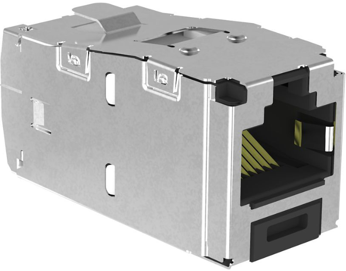 Módulo de ficha con terminación TG blindado / Panduit CJS6X88TGY | 2406-12 - Módulo de ficha con terminación TG blindado CJS6X88TGY Categoría: 6A, Conector: Estándar, Esquema de cableado: T568A/T568B, Blindaje: STP, Resistente al calor