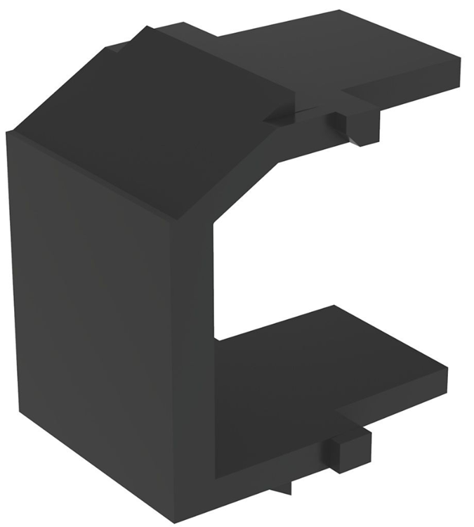 Módulo keystone vacío NetKey / Panduit NKBMBL-X | 2406-14 - Módulo vacío Keystone NetKey NKBMBL-X Material: ABS, Color: Negro, Espacios modulares: 1, Profundidad: 20 mm, Altura: 22.2 mm, Anchura: 16.3 mm, Normas: RoHS