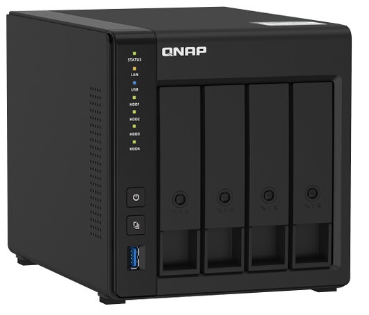  NAS Tipo Torre  4-Bahias - QNAP TS-451D2-4G-US | 2203 - Servidor NAS de 4-Bahias con Procesador Intel Celeron J4025, Memoria RAM 4GB, Memoria Flash 4GB, 2x LAN Gigabit, 4x USB , 1x HDMI, Compatible Windows, Mac, Linux, IBM, Solaris, Wake-on-LAN 