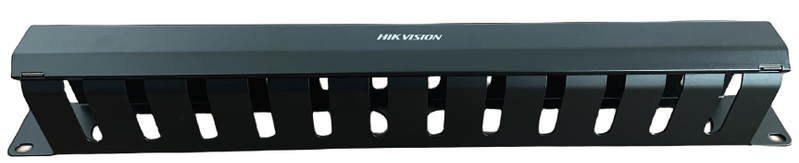 Organizador de cables horizontal / Hikvision DS-1CM1U12 | 2603 - Hikvision DS-1CM1U12 es un organizador de cables horizontal diseñado para la gestión y ordenamiento de cableado en gabinetes de 19''. Incorpora 12 ranuras frontales para conductores 